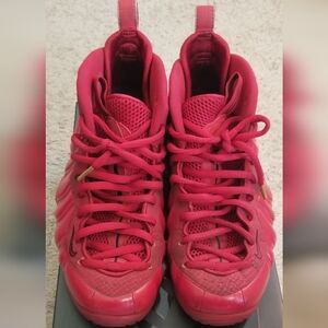 Nike Red Foamposite-Style Men's Sneakers